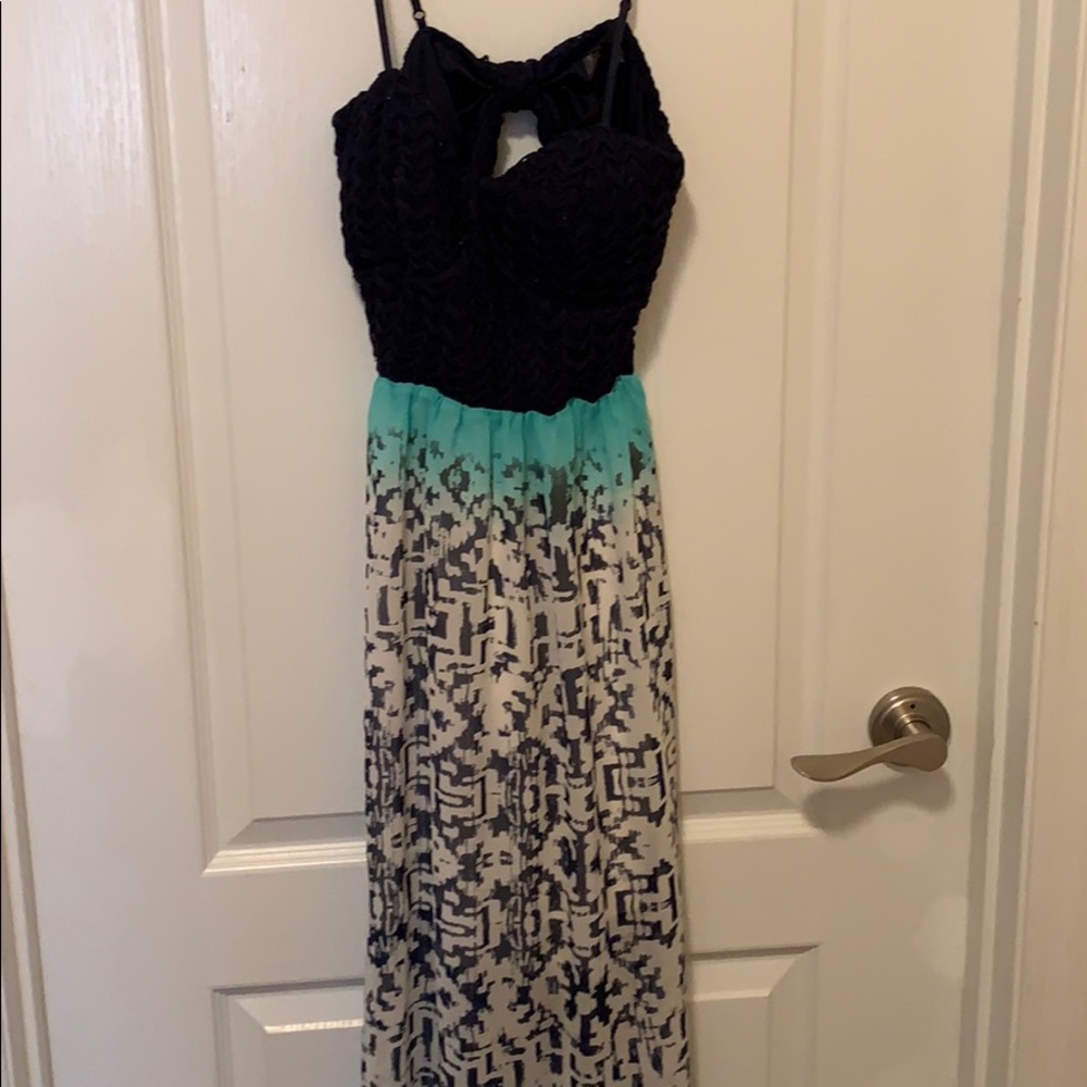 Beautiful multicolored strapless dress